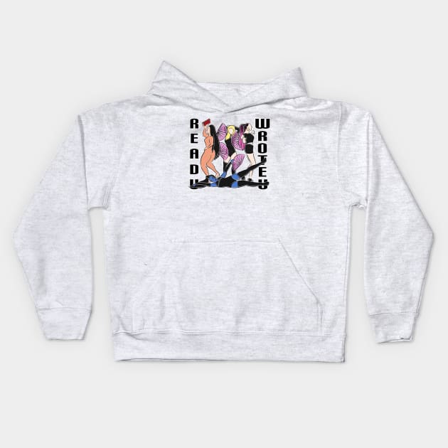 Read U Wrote U Kids Hoodie by fsketchr